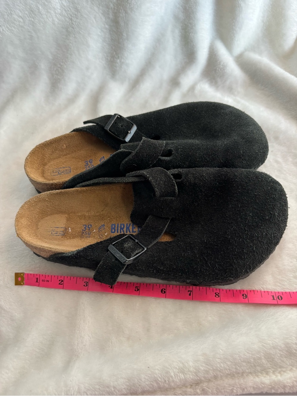 Birkenstock Boston Suede Clogs Black Size 39 / 8W 6M - Picture 15 of 16